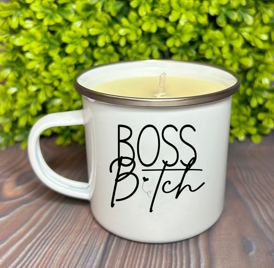 Enamel Mug Candle -  Boss Bitch