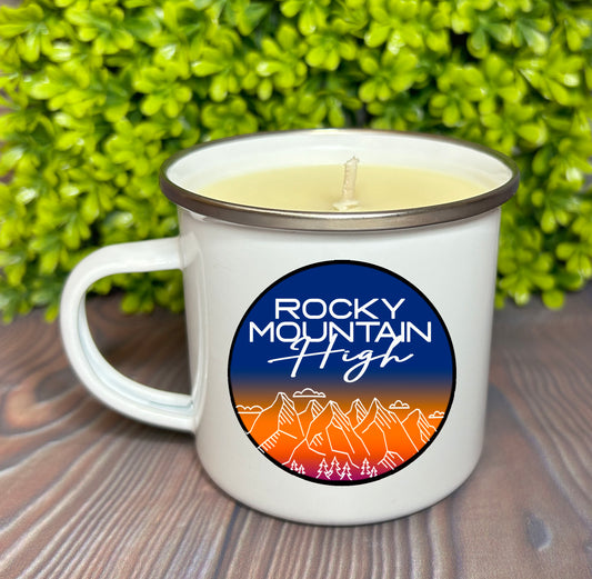 Enamel Mug Candle - Rocky Mountain High